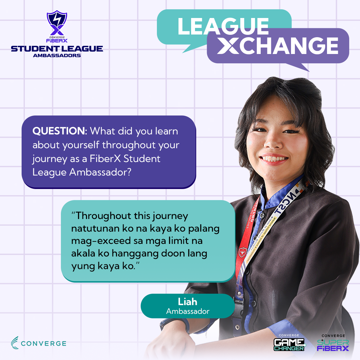 League Xchange story of Liah, FiberX Student League Ambassador